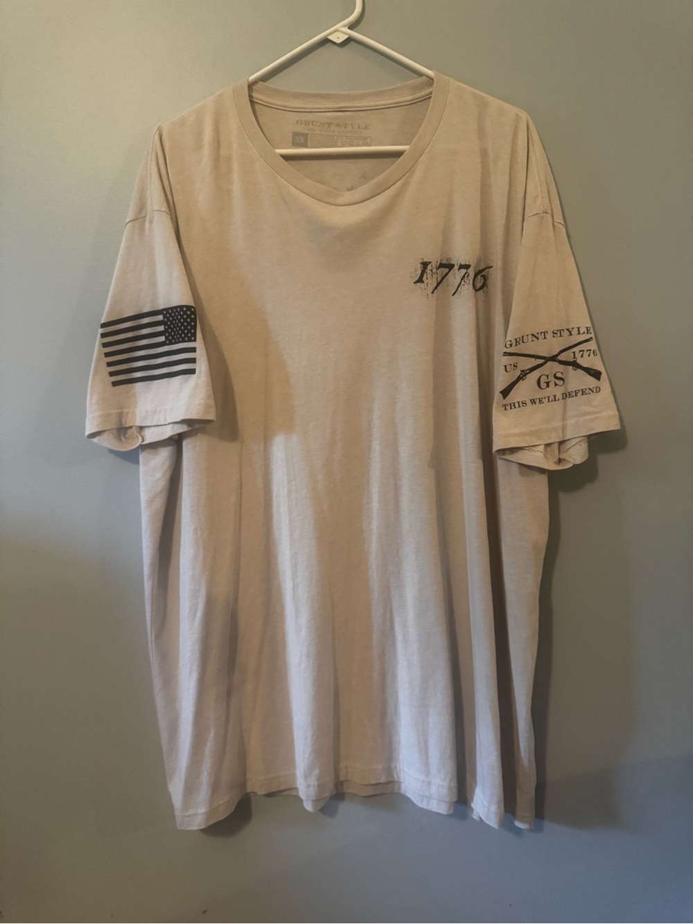Grunt Style Men's 1776 Short Sleeve Crewneck T-Shirt - Tan